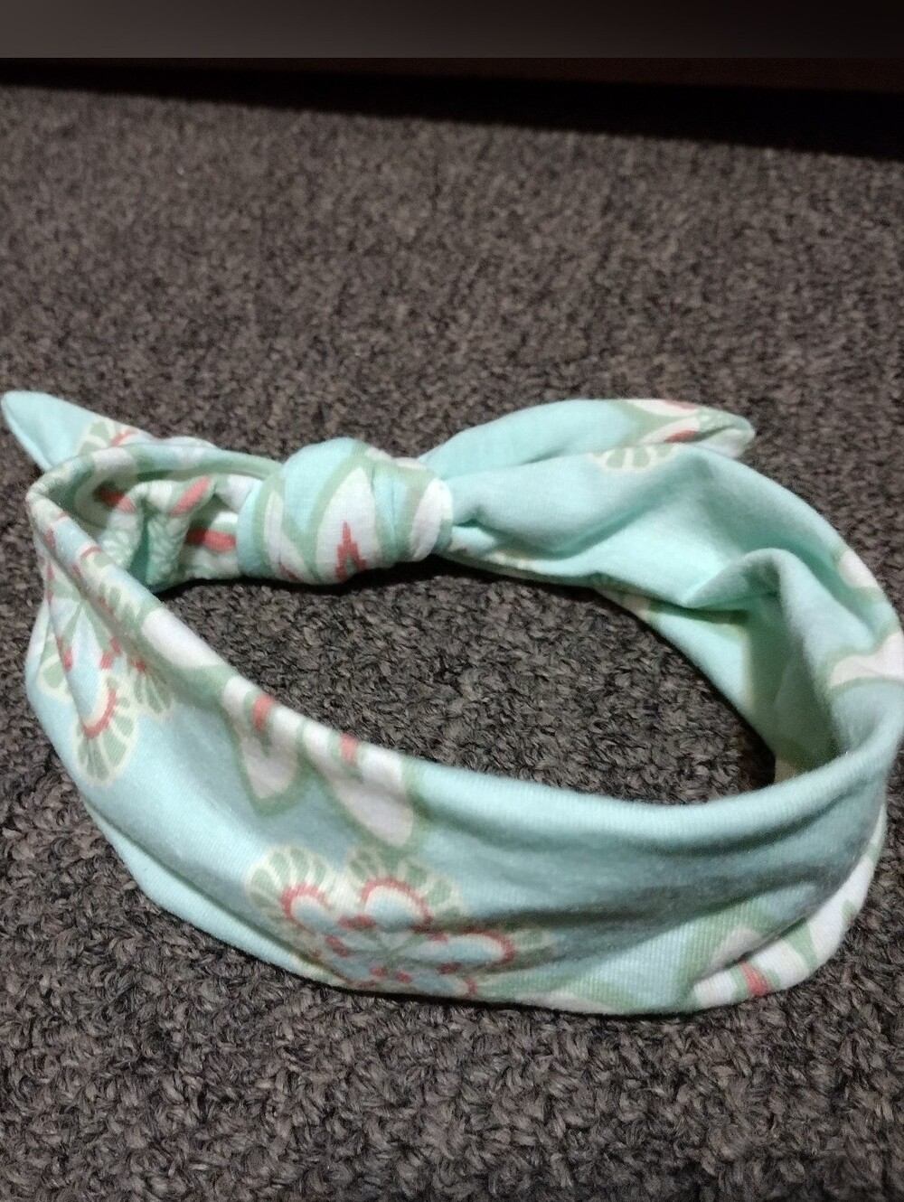 Infant Mint Floral Knot Headband